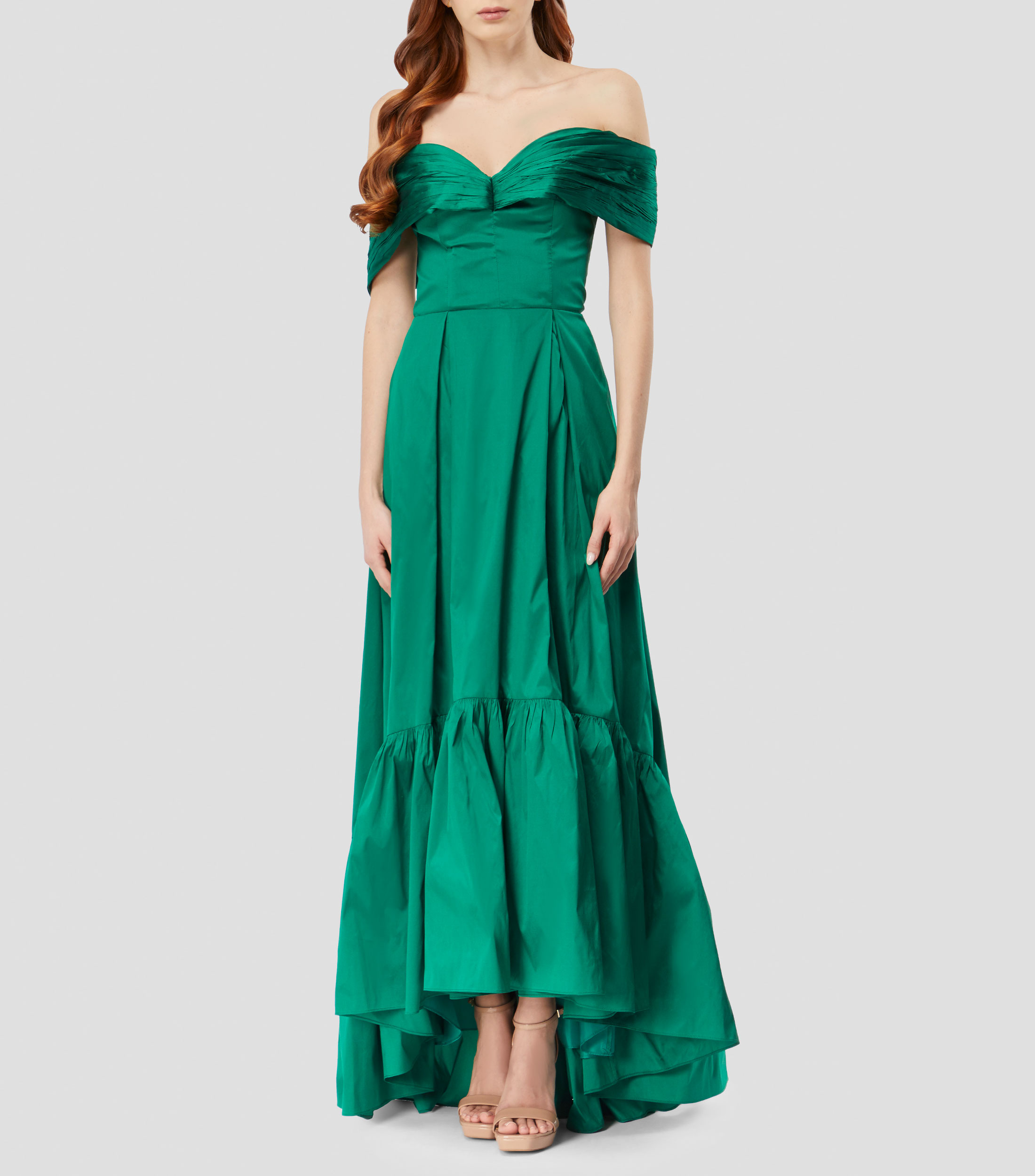 Vestido de fiesta largo liso Mujer